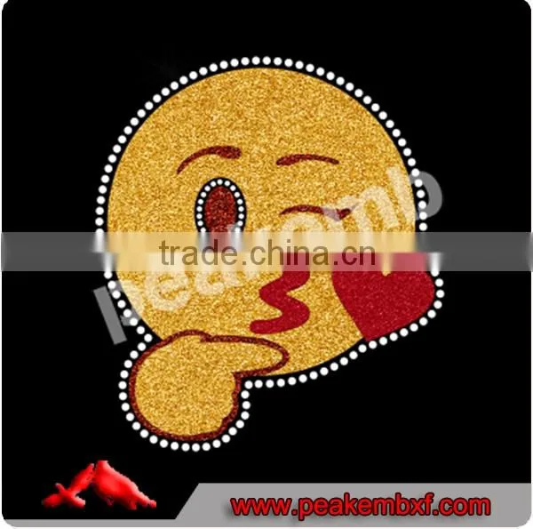2016 New Trend Iron on Happy Emoji Heat Transfer Vinyl Stickers photo-3