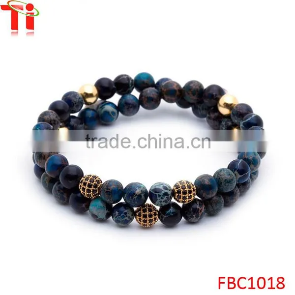 Hot-sale Bead Jewelry With Lapis Lazuli Glass Bead Bracelet photo-2