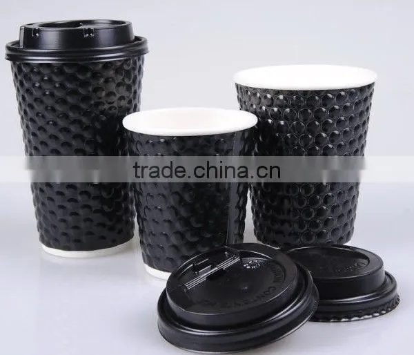 Embossed Paper Cups for Coffee, , Embossed Paper Cup for Hot Drink,insulated Embossed Paper Coffee Cup photo-6