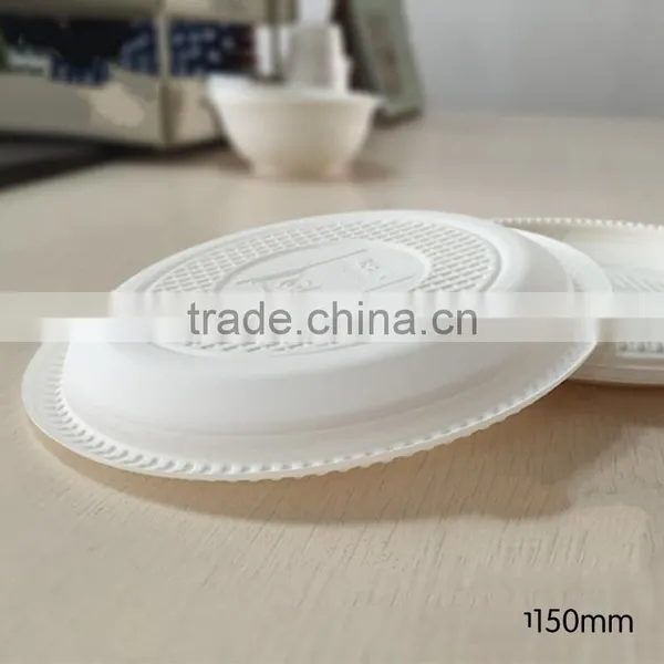 6inch Corn Starch Disposable Plastic Plates and Dishes 150mm photo-2