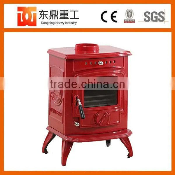 Red Colour Fireplace/Wood Fireplace With Beautiful Enamel for Selling HF332E photo-2