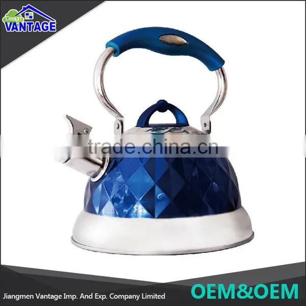 China Supplier Stainless Steel Color Coating Flower Tea Kettle With Silicone Handle photo-3