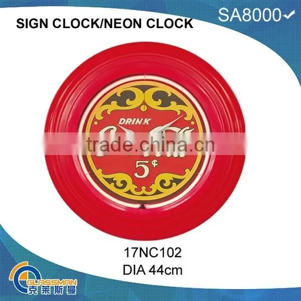 17 Inch Neon Light Wall Clock photo-2