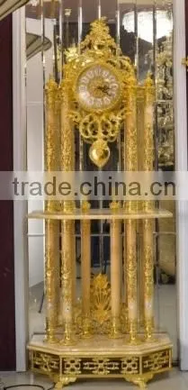 Magnificent French Louis XV Style Palace Standing Clock, Dore Bronze Antique Standing Clock photo-5
