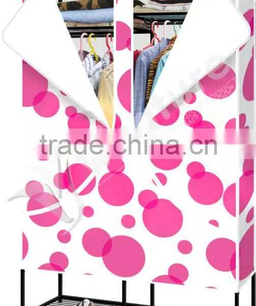 Metal Furniture Non-woven Folding Wardrobe photo-4