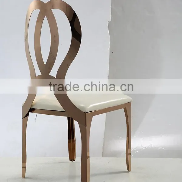 Modern Design Cheap Stainless Steel Dining Chair for Wedding Furniture photo-3