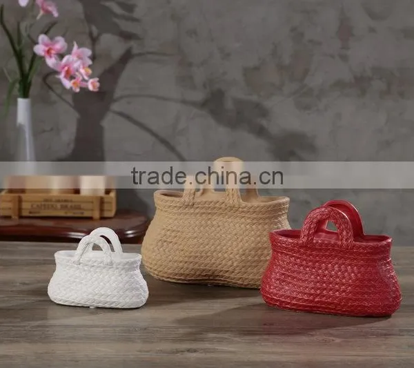 2016 Newest Funny Bag Shaped Stoneware Type for Garden Decoration Flower Pot/flower Plants photo-5
