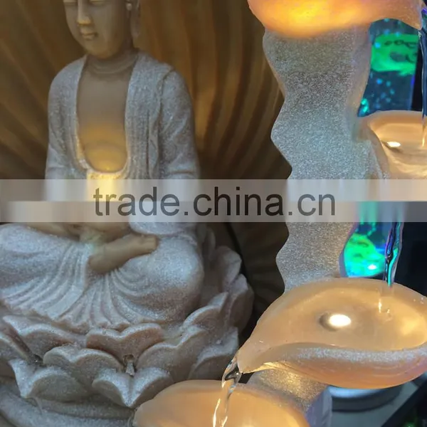 Indoor Led Natural Resin Decorative Buddha Water Fountain photo-3