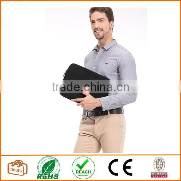 Laptop Case, PLEMO Nylon Lycra Fabric 14 Inch Laptop / Notebook Computer Case Briefcase Bag Pouch Sleeve, Black photo-4