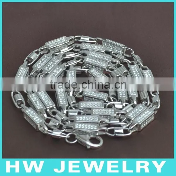 Bullet Chain, 36inch, Bling Bling Jewelry Necklace, Hip Hop Men Necklace,, Ice Out Jewelry,HWNE90318 photo-4