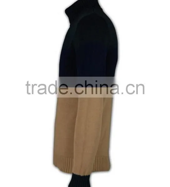 ISO9001/BSCI Manufature OEM Service 100%cotton Mens High Collar Sweaters photo-3