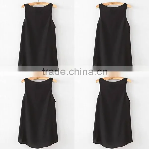 Newest Fashion Chiffon Ruffles Lace Patchwork Womens Tops photo-4