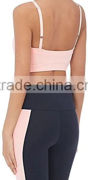 Wholesale New Style Fashionable Sexy Custom Blank Women Sports Bra Sets Women's Radius Microfiber Sports Bra Set photo-3