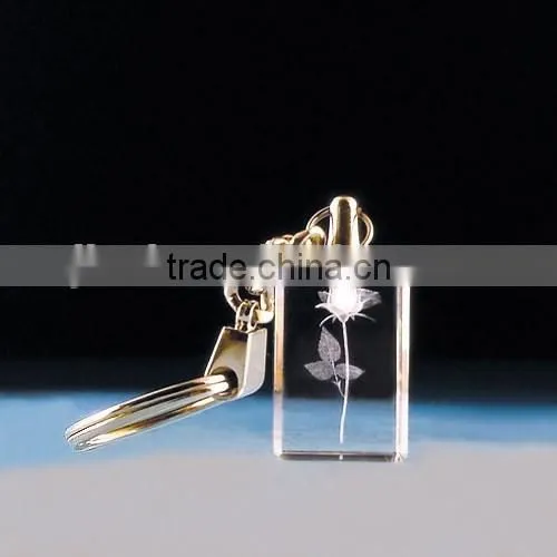 Luxury 3D Personalized Engraving Crystal Keychain photo-5