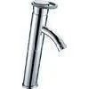 Polished Chrome Bathroom Vessel Sink Faucets / Brass Basin Tap With Single Lever