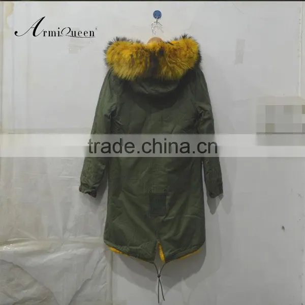 Italy Style New Desgin Long Winter Warm Fur Jacket Hood Coats Outwear Faux Fur Lined Parka photo-4
