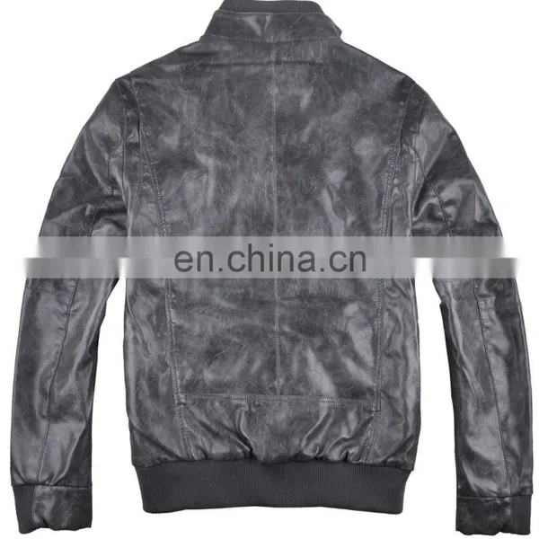 2015 Lastest Fashion Mens Handsome Spring Sliver pu Reflective Jacket photo-3