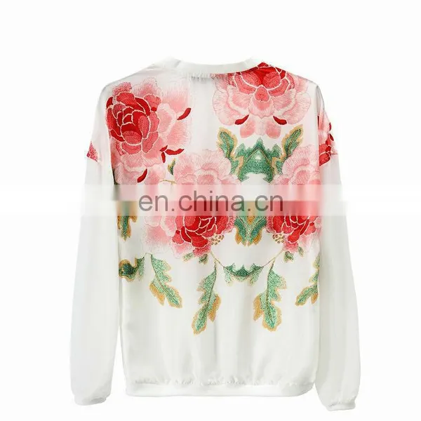 2014 Women New A/W Design Aestheticism Floral Printed Rib Neck Fashion Casual Blazer photo-2