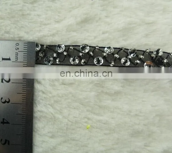 New Arrival Wholesale Black Beaded Flower Trimming, Clothing Decorative Handma Laces photo-5