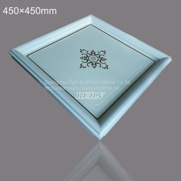 450*450mm Aluminum Ceiling for Home Decoration, Wooden Grain Aluminum Ceiling, photo-2