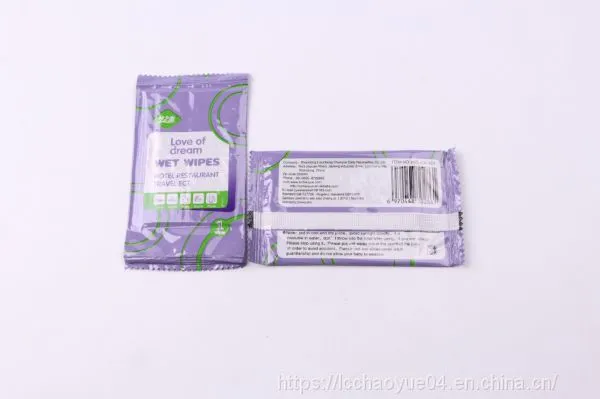 Individual Package Travel Hotel Restaurant Wet Wipes