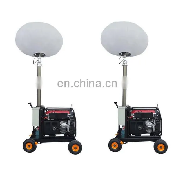 1000w*2 Emergency Balloon Portable Mobile Light Tower With Diesel Generator photo-2