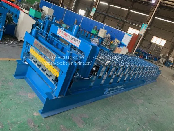 Dixin Color Steel Metal Roof Galvanized Roofing and Wall Panel Sheet Double Layer Profile Cold Roll Forming Machine photo-5