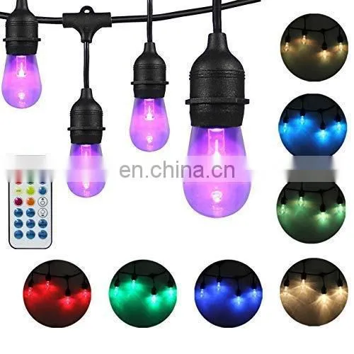IP65 Christmas Decoration RGB Chasing S14 LED String Light Weatherproof Garden Outdoor Weddings Party Light photo-2