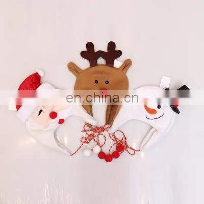 Christmas Hat Christmas Tree Hat Decoration Adult Children's Flannel Cloth Long Rope Cartoon Snowman Elk Hat photo-6