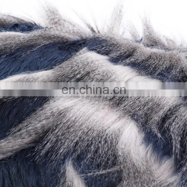 High Quality Soft Faux Peacock Fur Rectangle Decorative Pillow photo-2