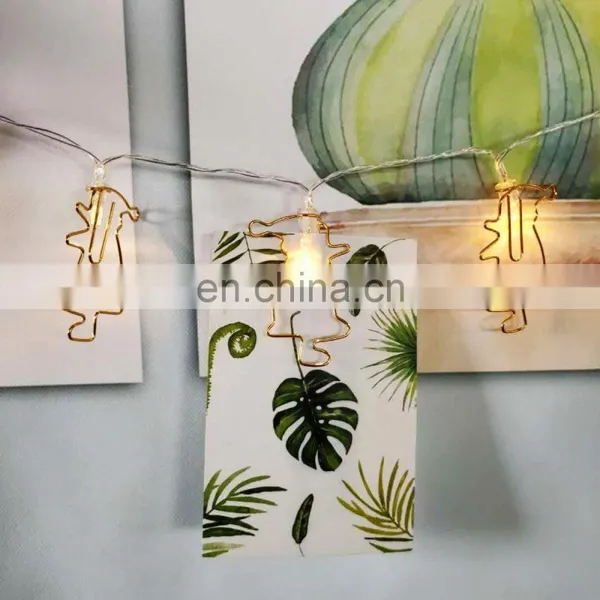New Design Battery Powered 10L Metal Santa Claus Shaped Clips Fairy String Lights For Home Decoration photo-2