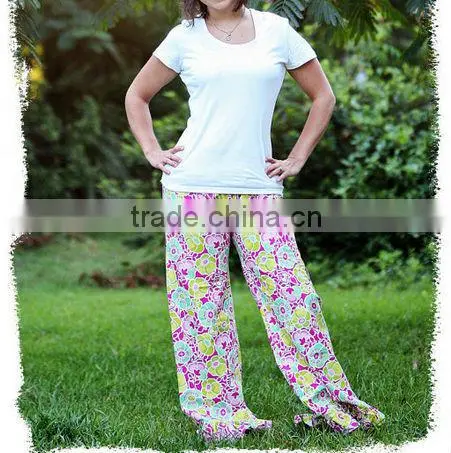 Sexy Ladies Printed Flower Dot Three-quarter Lounge Pants photo-2