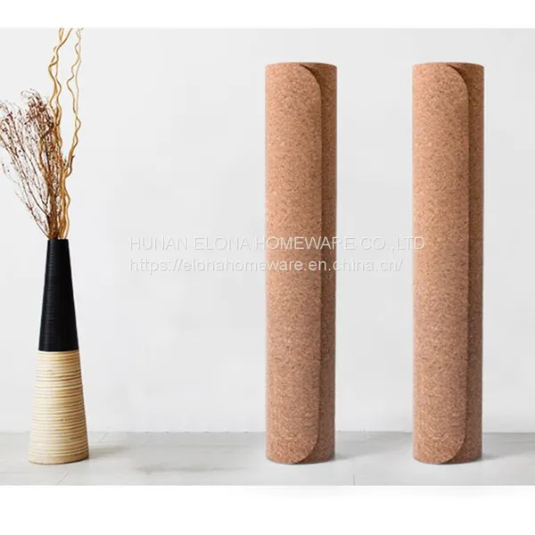 Custom Logo Printing Eco Friendly Non Slip Natural Rubber Material Colorful Cork Yoga Mat