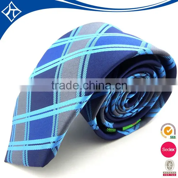Tartan Narrow Neck Tie in Polyester photo-3