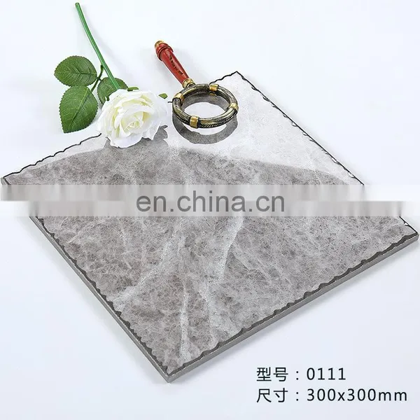 Modern Minimalist Bathroom Balcony Kitchen Tiles Gold-plated 300x300 Floor Tiles photo-4