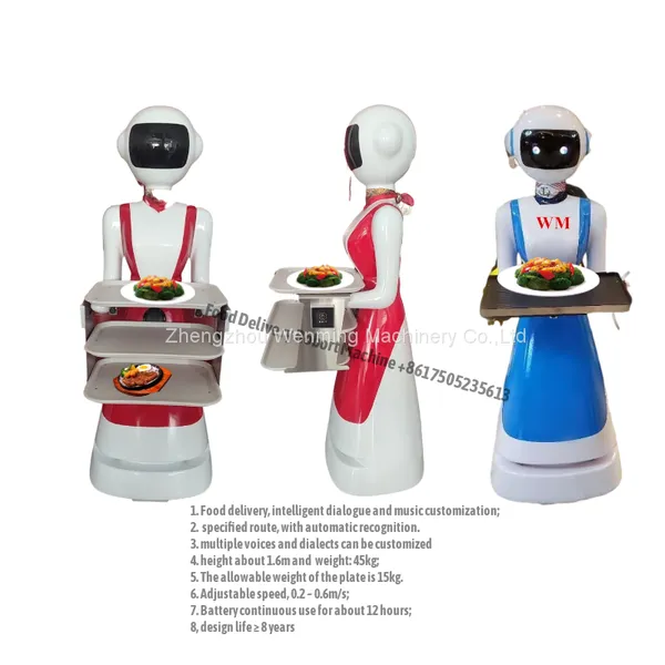 Intelligent Human Food Delivery Robots Waiter For Restaurant Service Robot photo-3