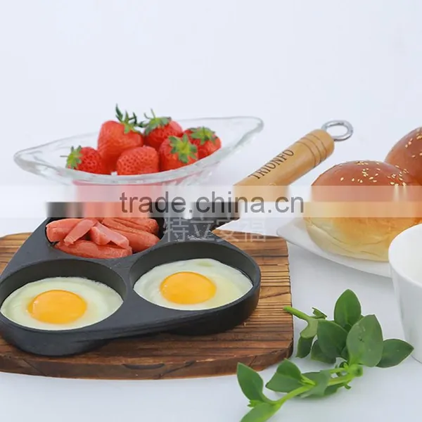 TRIONFO Pre-seasoned Mini Cast Iron Tamayoyaki Pan With Wooden Handle photo-6