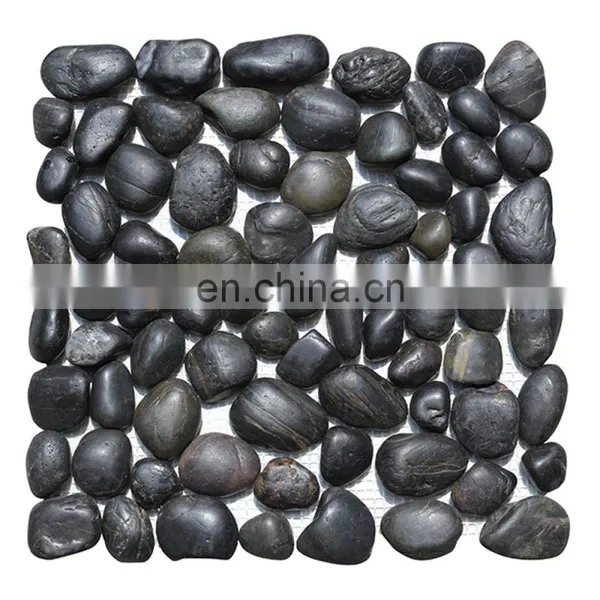 River Stone/flat Black Stone/cobblestone Floor Tile