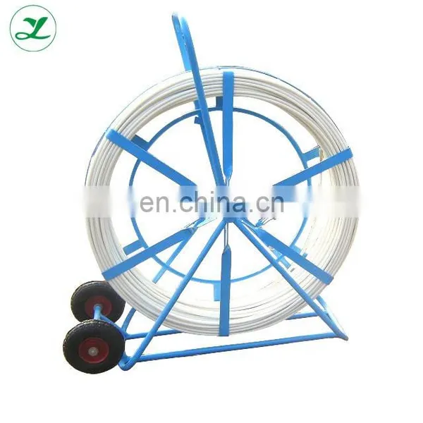 2021 Factory Direct Sale High Quality High Strength 10mm 300m Green Wheeled Galvanized Steel Frame FRP Cable Duct Rodder photo-2