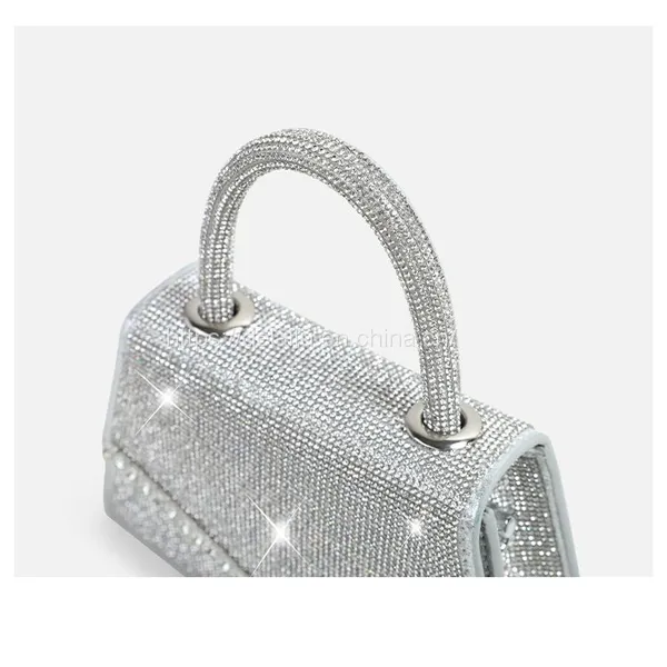 Women's Bag With Rhinestone Fashion Design Bling Handbag photo-2