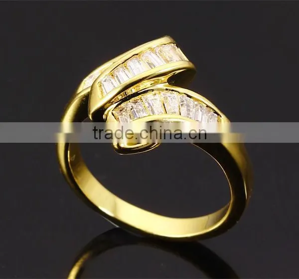 Simple Vintage Classic Costume Jewelry Hot Wedding Band Channel Setting CZ Ring photo-3