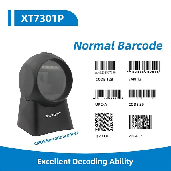 2D QR Hands-Free Barcode Scanner Omnidirectional Automatic Sensing Scanning USB Barcode Reader XT-NE-505 XT-OCBS-T203 photo-3