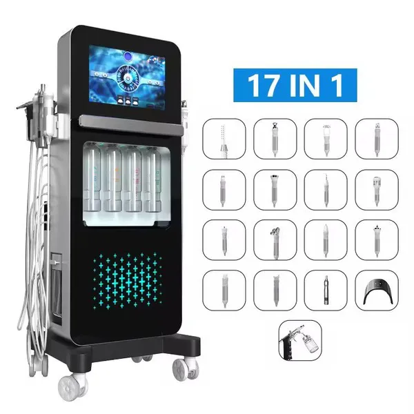 2024 Top Sales 17 in 1 Hydro Facial Machine Professional Aqua Face Skin Care Clean System Aqua Hydra Peel Facial Machine photo-5