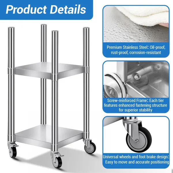 Stainless Steel Insulated Food Racks Are Suitable for Storing Cooking Equipment in Kitchens and Restaurants. photo-4