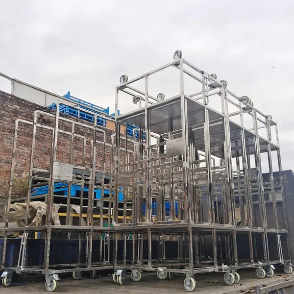 Heavy Duty Stainless Steel Transport Cart Logistics Transport Cart for Industrial Warehousing