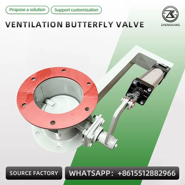 Electric Ventilation Butterfly Valve Heavy Duty Air Duct Control Valve for Industrial Ventilation photo-2