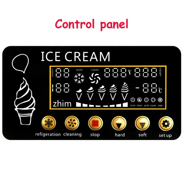 A-168 Compact Soft Serve Ice Cream Machine 18L/h Output 3 Head Maker With Smart LED Display for Cafe and Coffee Shops photo-3