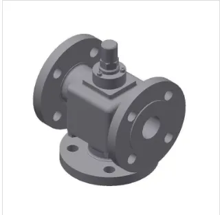 AMOT Three‑Way Control Valve 1 1/2EMSH13007 Flange Mounted Industrial Flow Diverting Valve