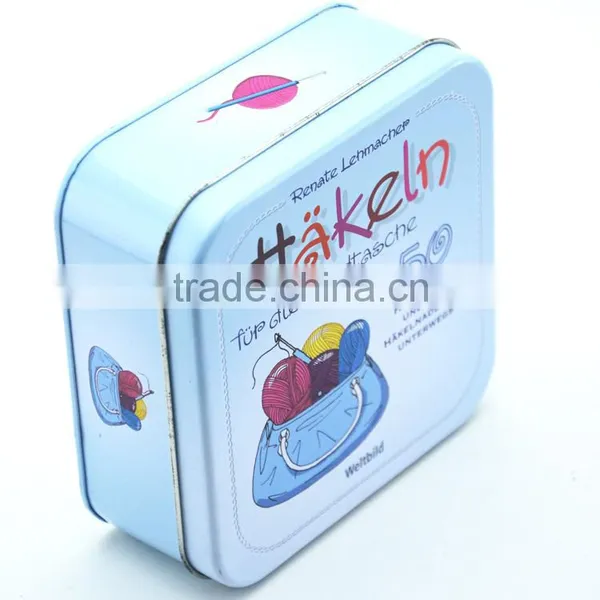 Decorative Tin Box Square Shape Storage Cosmetics Packaging photo-2