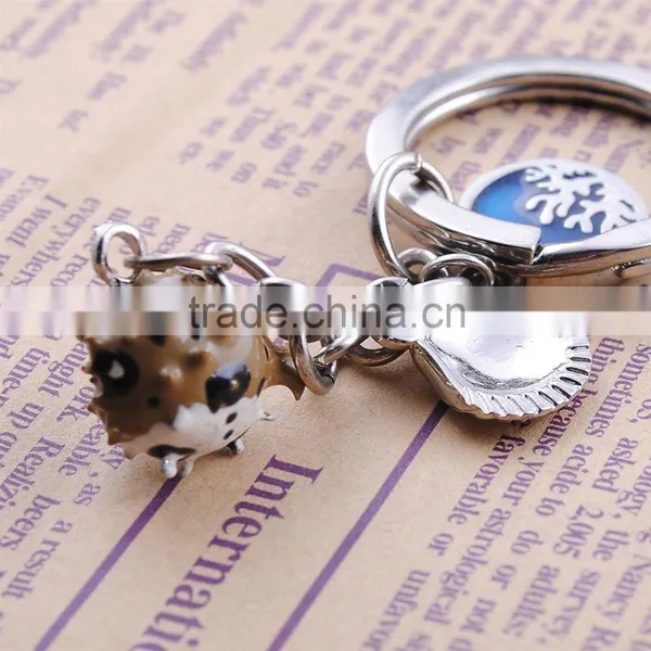 Epoxy Keychain Wholesale Metal Blowfish Key Chain photo-2